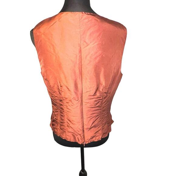 Anne Carson ladies size10 silk sequin lined rear zip Fairy goth vintage tank top - Picture 8 of 16